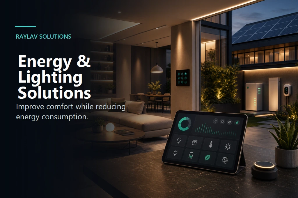 Smart home automation ecosystem with lighting, security and control technologies