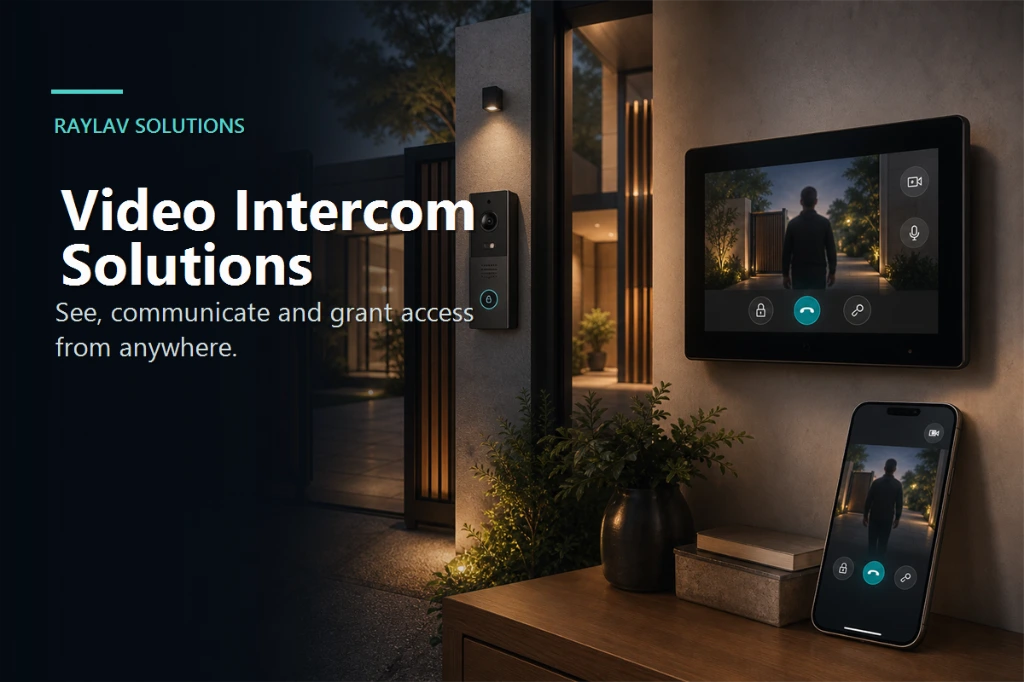 Smart intercom communication system integrated into a modern residential environment