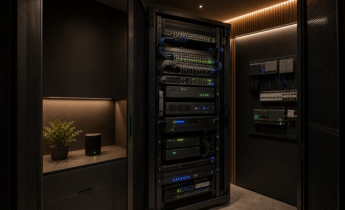 Luxury smart home technology environment at Casa Visser
