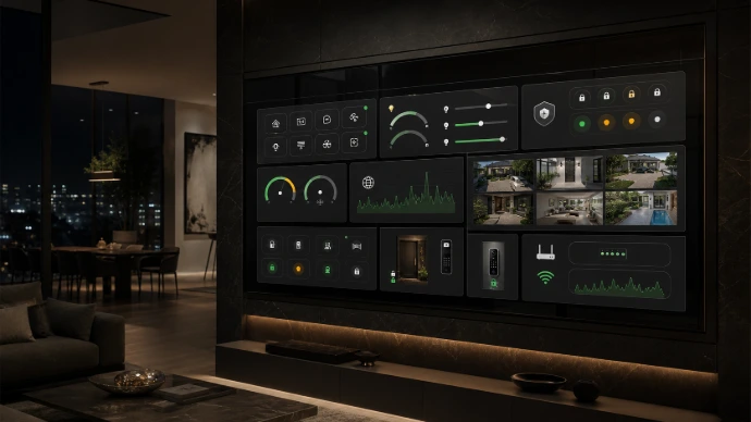 Premium home cinema and entertainment system with intelligent controls