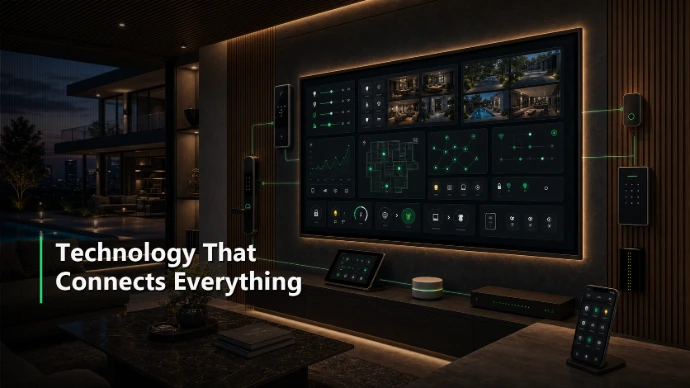 Integrated smart home automation and security control system dashboard