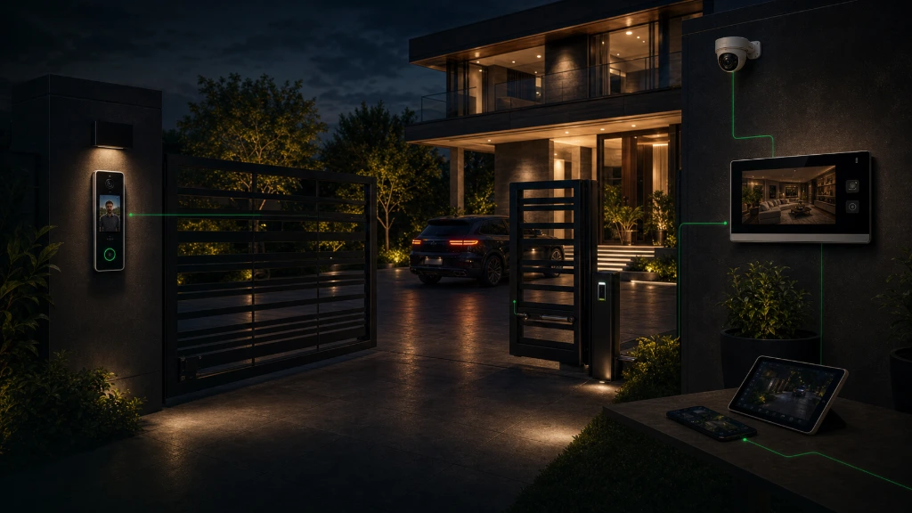 Luxury residential property utilizing advanced video intercom technologies