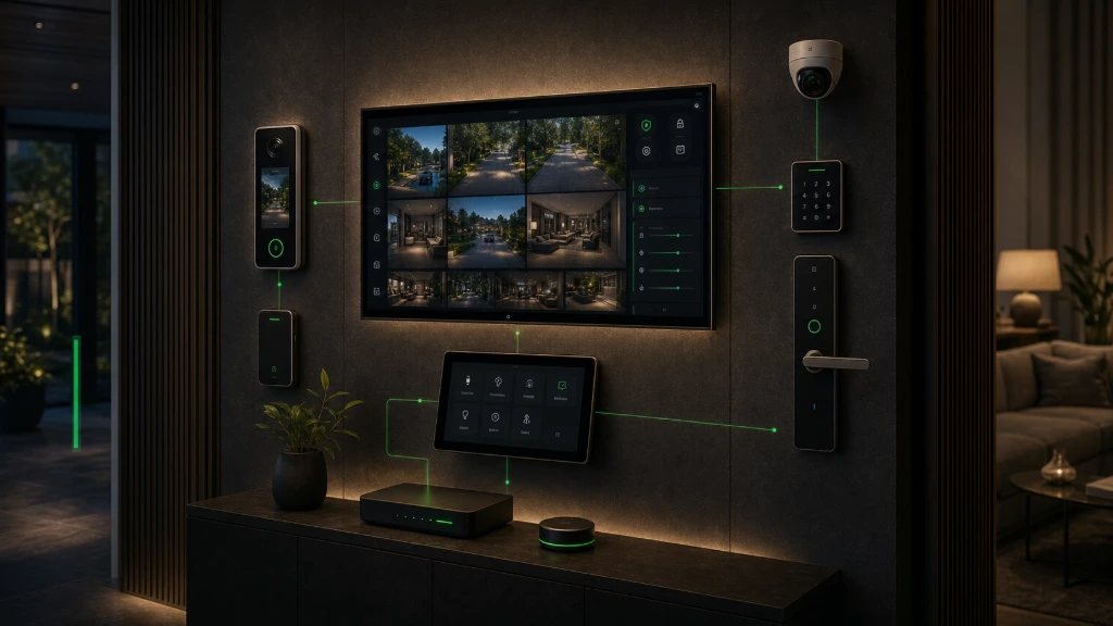 Advanced CCTV monitoring dashboard with multi-camera management