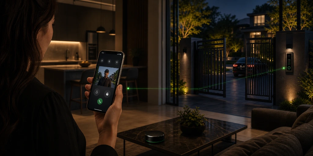 Mobile CCTV monitoring application providing remote security access