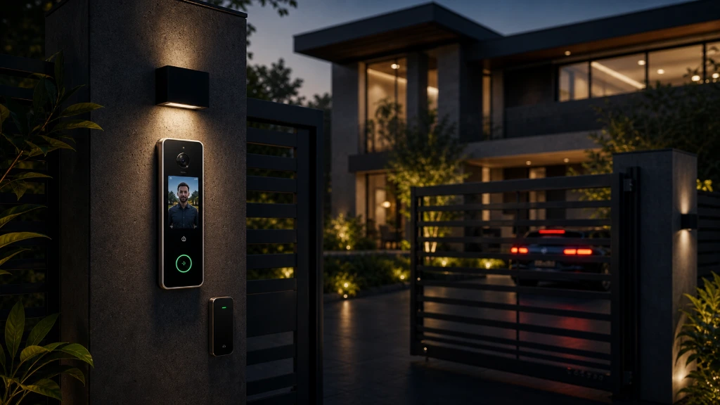 Premium home security system with integrated surveillance cameras