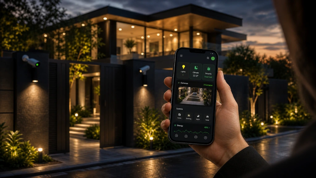 Smart home remote access using Home Assistant mobile controls