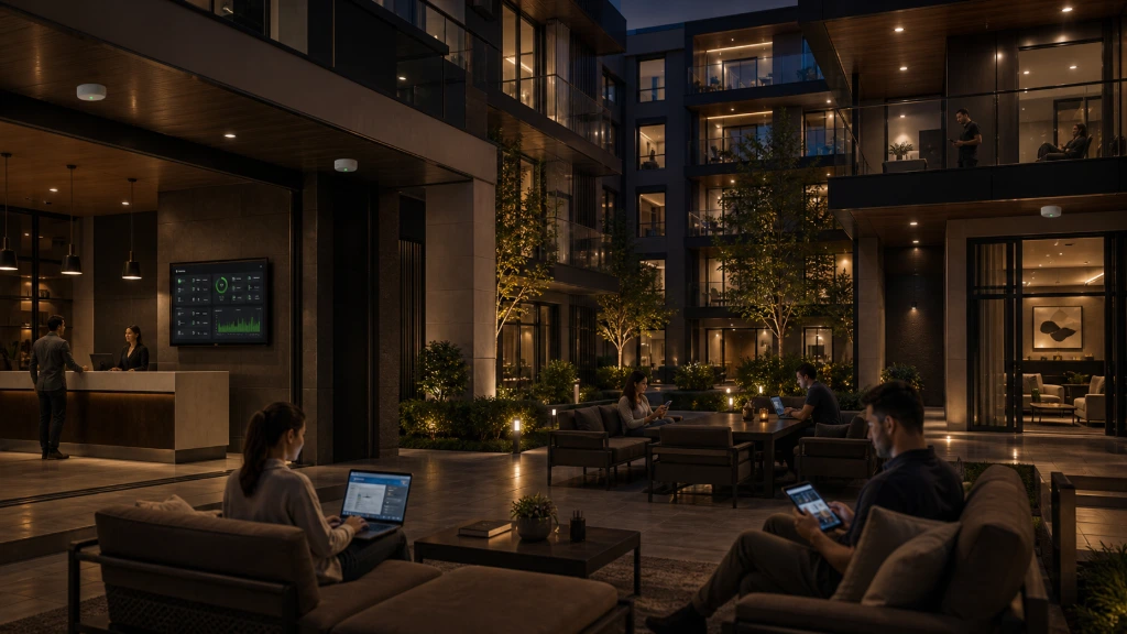 Luxury home utilizing seamless whole-property WiFi coverage