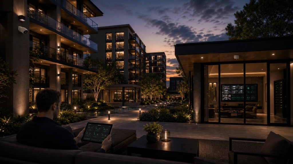 Modern apartment development with integrated wireless networking infrastructure
