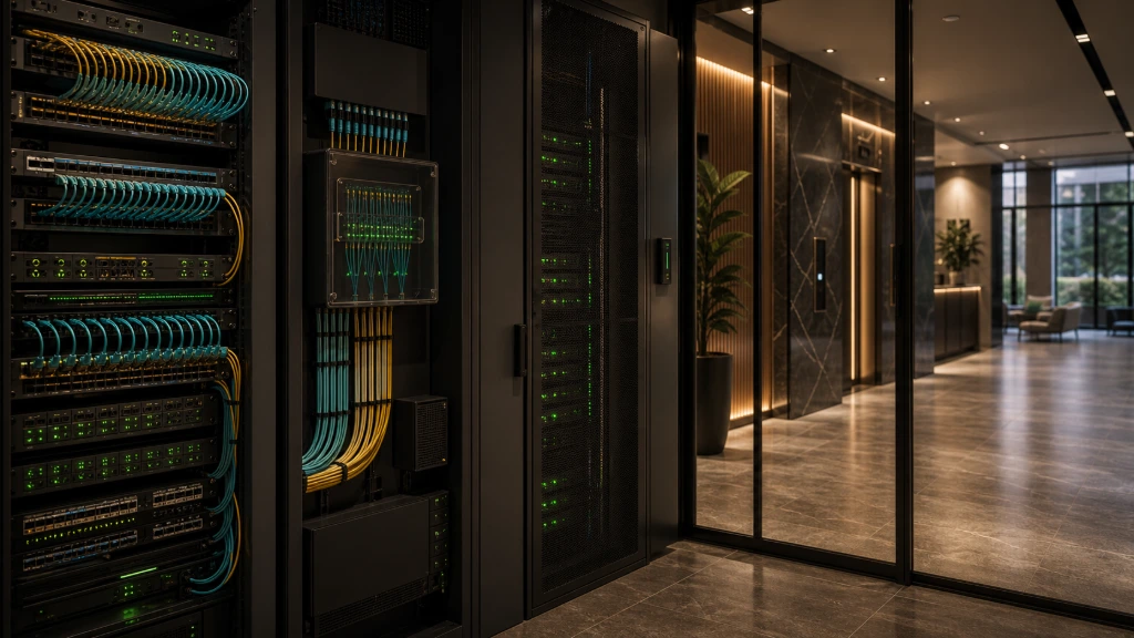 Structured cabling cabinet supporting enterprise networking systems