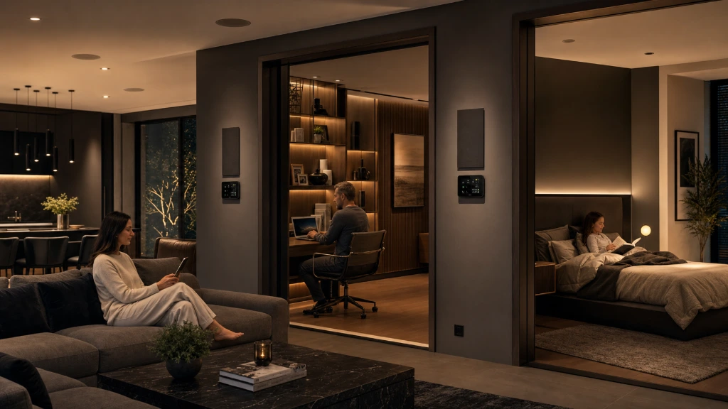Premium residential audio installation with centralized music control