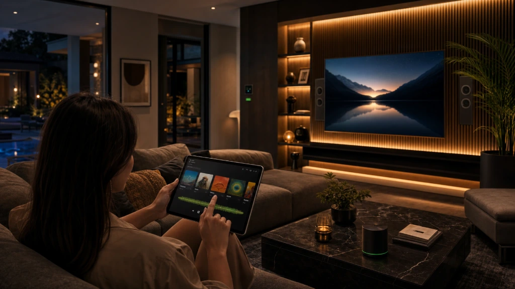 Residential media environment equipped with intelligent audio distribution systems