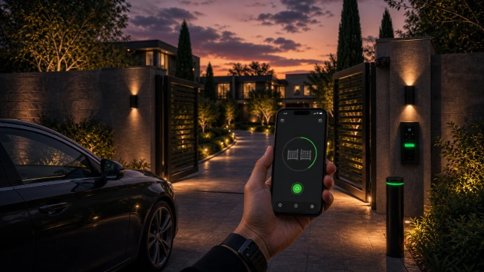 Intelligent gate access control system with visitor authentication