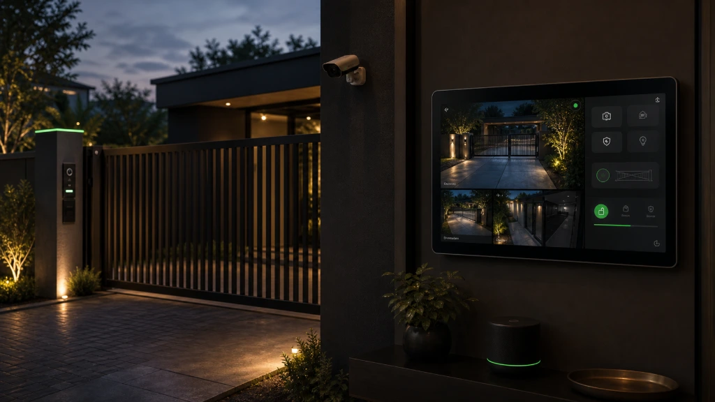 Modern gate access terminal with integrated security controls