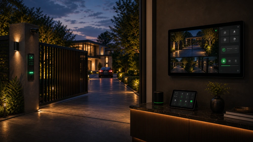 Luxury property secured by a smart gate automation system