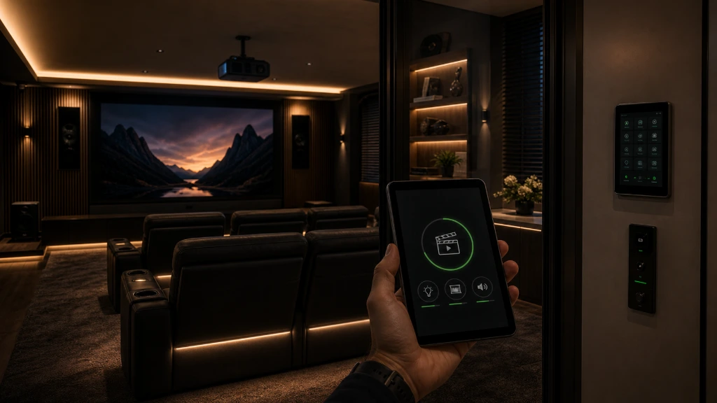 Mobile control interface for managing home cinema and entertainment systems