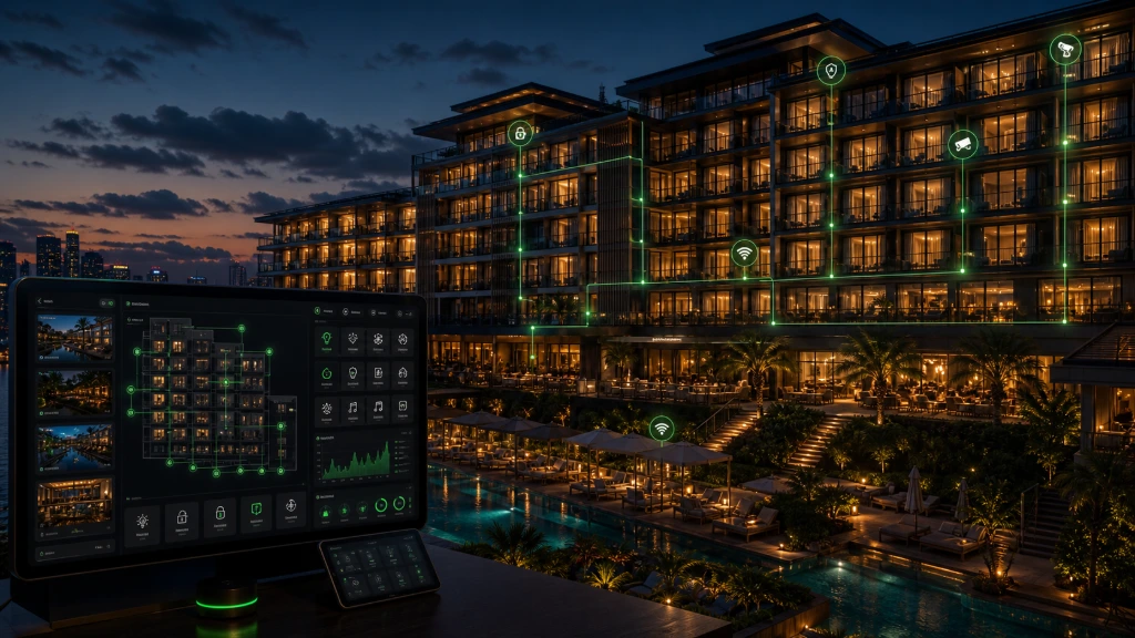 Modern hospitality development utilizing advanced technology infrastructure
