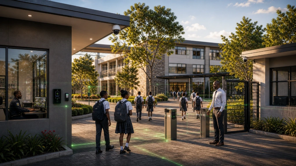 Secure gated residential community protected by Hikvision surveillance technology