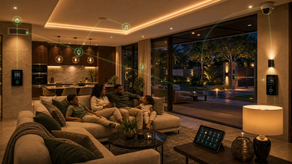 Luxury smart home demonstrating complete Home Assistant automation and intelligent living