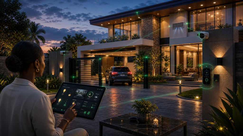 Modern family enjoying a fully automated Home Assistant smart home