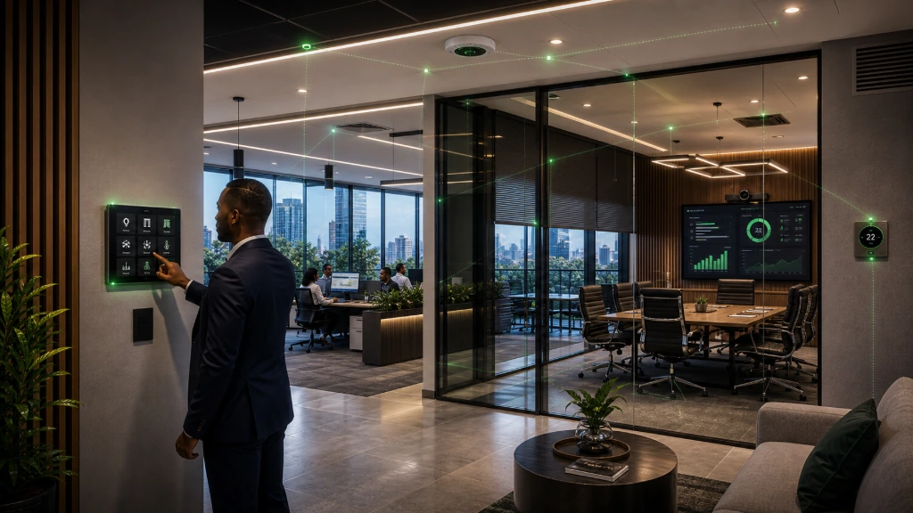 Commercial building managed with KNX intelligent building management systems