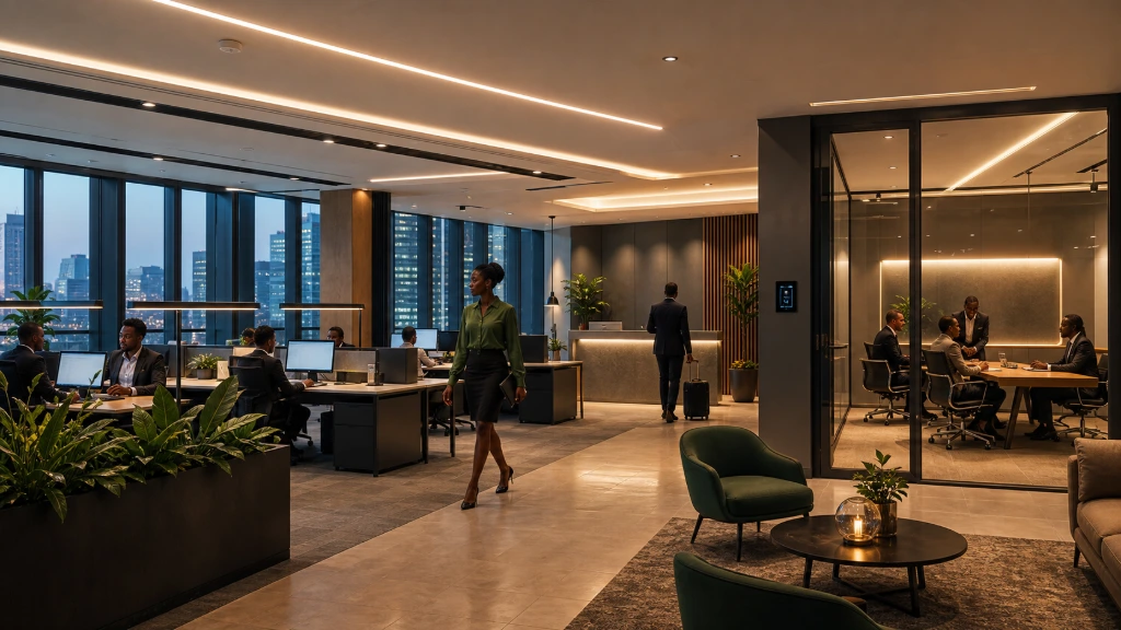Commercial office using Philips Hue smart lighting to improve comfort and productivity