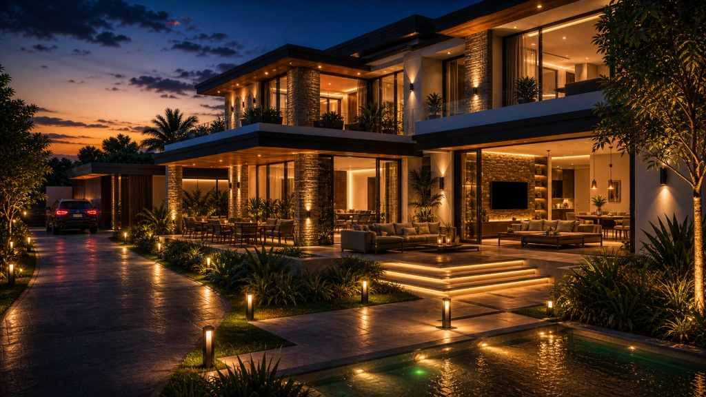 Family enjoying Philips Hue smart lighting inside a modern connected home