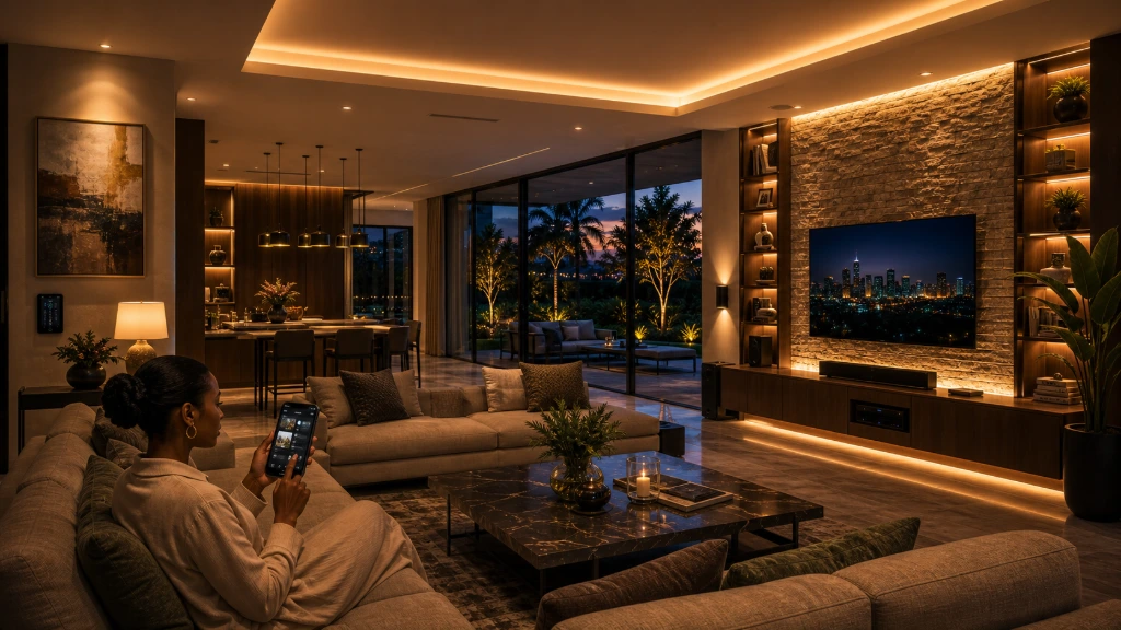 Philips Hue smart lighting creating a luxury home cinema experience