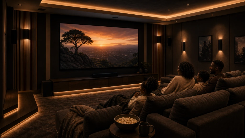 Luxury home cinema and entertainment space powered by Sonos wireless audio